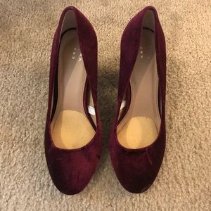 A New Day Velvet Maroon Heels in Size 6